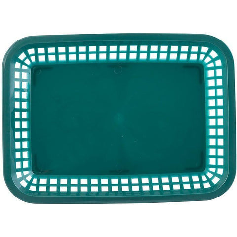 TableCraft Products C1077FG Rectangular Polypropylene Grande Basket, Forest Green