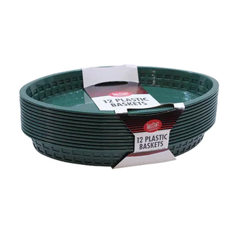 TableCraft Products C1086FG Cash & Carry Texas Fast Food Basket, Forest Green Polypropylene