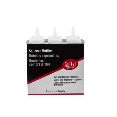 TableCraft Products C108C 8 oz. Clear Cash & Carry Squeeze Dispenser