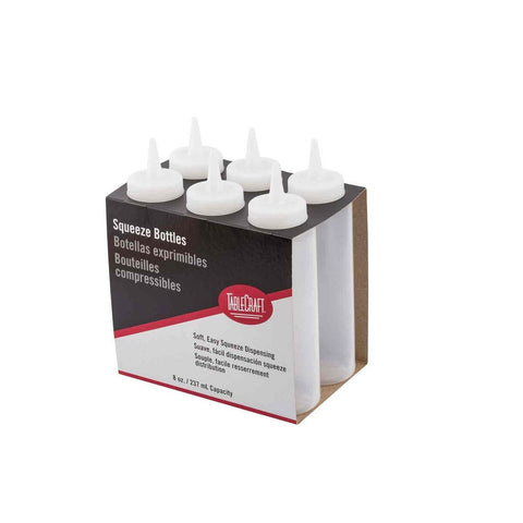 TableCraft Products C108C 8 oz. Clear Cash & Carry Squeeze Dispenser