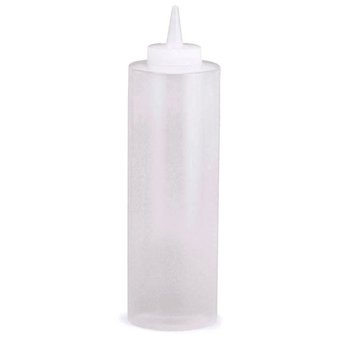 Tablecraft C112C 12 oz. Clear Wide Mouth Squeeze Bottles, Pack of 6