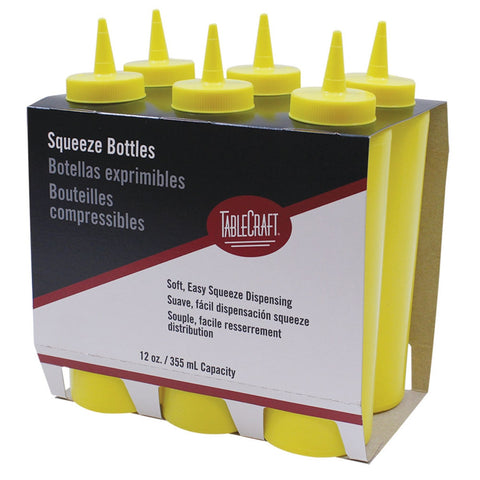 Tablecraft Products C112M 12 oz Yellow Cash & Carry Squeeze Dispenser