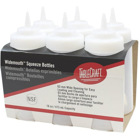 TableCraft C11663C WideMouth Squeeze Dispenser, 16 oz., Pack of 6