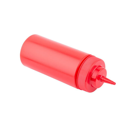 Tablecraft Products C11663K 16 oz Widemouth Squeeze Bottle with Red Standard TipTop