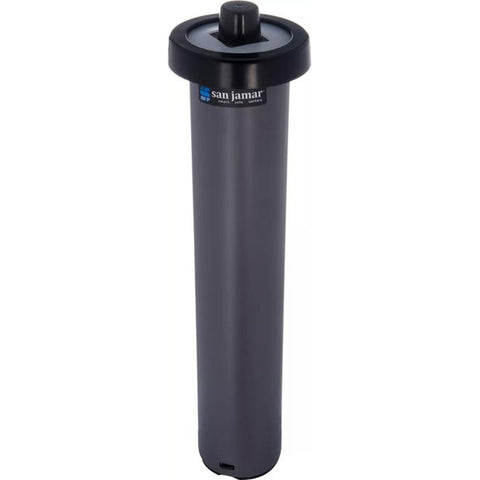 San Jamar C2010C Portion Cup EZ-Fit In-Counter Dispenser, 16" - Black