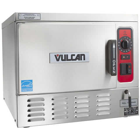 Vulcan C24EO3AF 3-Pan Boilerless Electric Countertop Convection Steamer with Auto-Fill, 208V/3-Phase, 8 kW