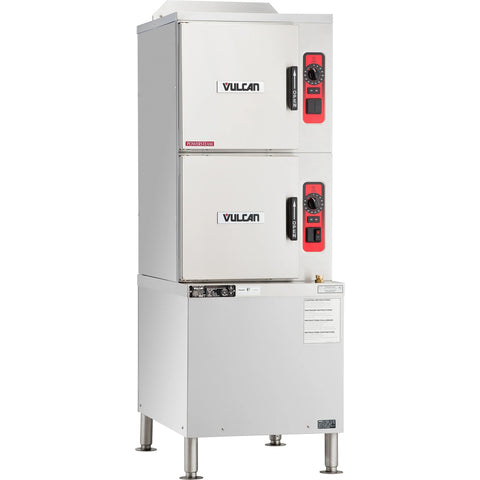 Vulcan C24GA6-PS 6-Pan Gas Floor Convection Steamer with PowerSteam