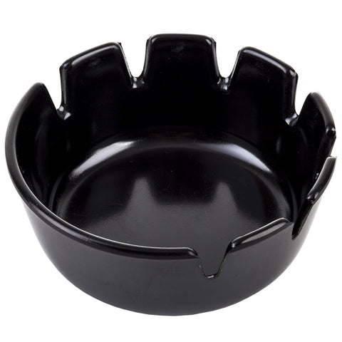 Tablecraft Products 263B-1 Deep Well Black Phenolic Ashtray