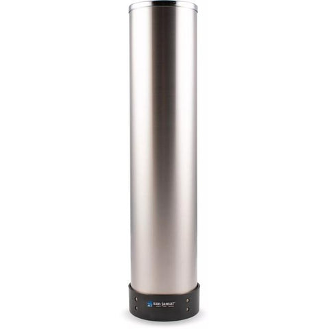 San Jamar C3500CV In-Counter Mount Stainless Steel Cup Dispenser for 32-46 oz Cups