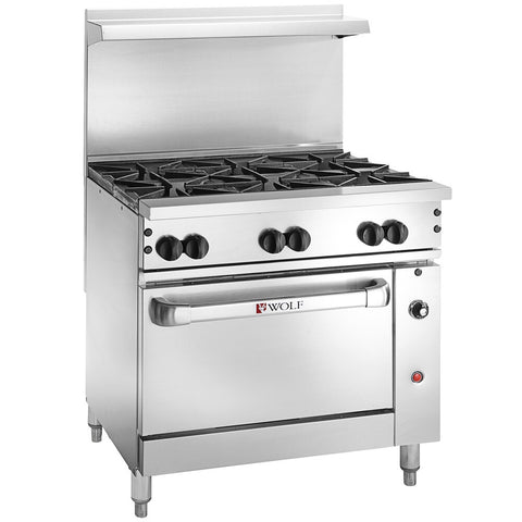 Wolf C36S-6BP Challenger XL 36 in Liquid Propane Gas Range with 6 Burners and Standard Oven