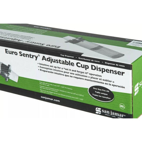 San Jamar C5250SM Euro Sentry In-Counter Mount Cup Dispenser