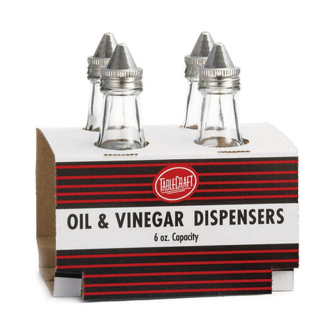 Tablecraft C600-4 Oil & Vinegar Dispensers, 6 oz. - Pack of 4