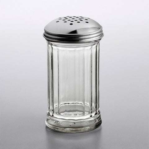 Tablecraft Products C800-4 12 oz Glass Cheese Shaker with Stainless Steel Top
