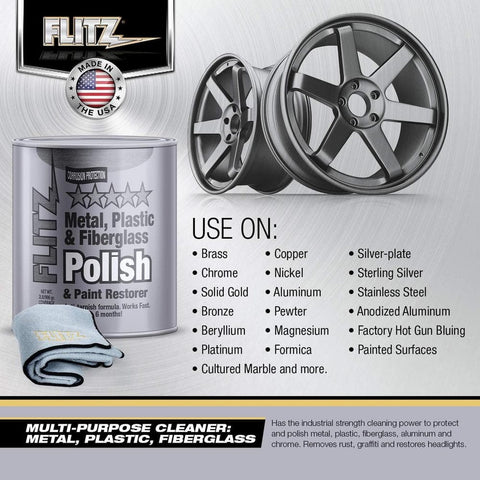 Flitz CA03518-6 Metal, Plastic & Fiberglass Polish (2 lb Can)