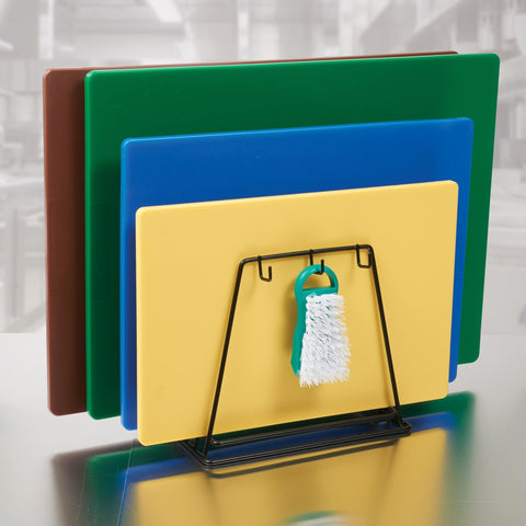 Winco CB-6K 6-Slot Vinyl Coated Cutting Board Rack