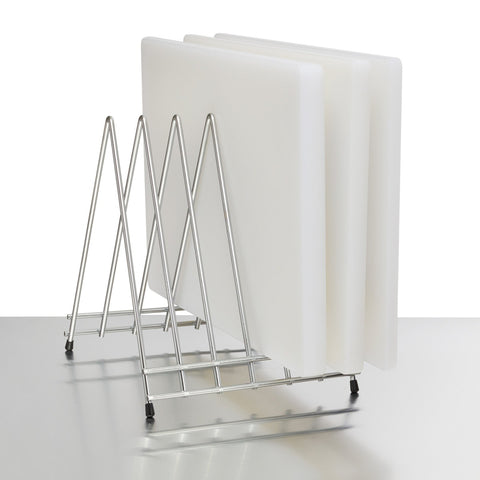 Winco CB-6L 6-Slot Chrome-Plated Cutting Board Rack