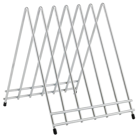 Winco CB-6L 6-Slot Chrome-Plated Cutting Board Rack
