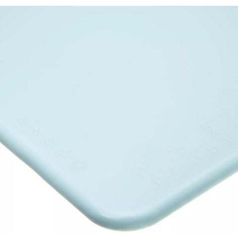San Jamar CB121812BL Cut-N-Carry 12" x 18" x 0.5" Blue Polyethylene Cutting Board with Food Safety Hook