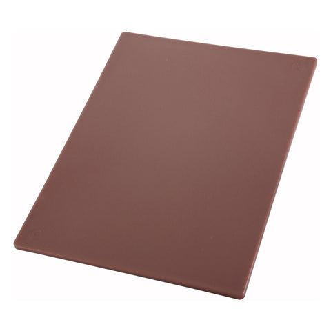 Winco CBBN-1520 HACCP Color-Coded Polyethylene Cutting Board, 15" x 20\" Brown