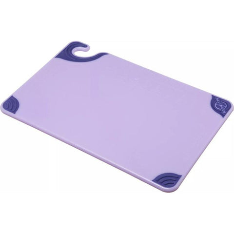 San Jamar CBG121812PR Allergen Saf-T-Grip Cutting Board, 12" x 18\" Purple