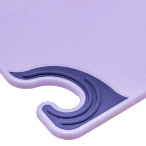 San Jamar CBG121812PR Allergen Saf-T-Grip Cutting Board, 12" x 18\" Purple