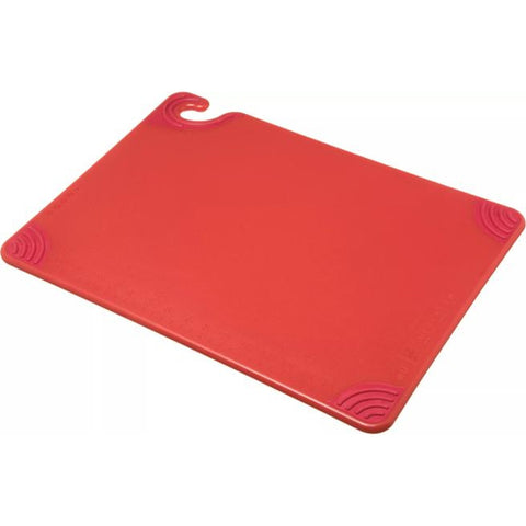 San Jamar CBG152012RD Saf-T-Grip Cutting Board 15" x 20" x 1/2" - Red