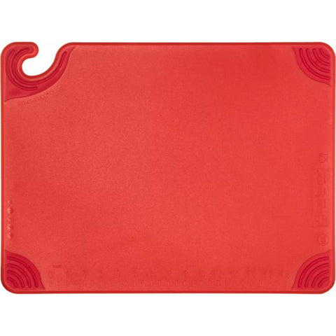San Jamar CBG152012RD Saf-T-Grip Cutting Board 15" x 20" x 1/2" - Red