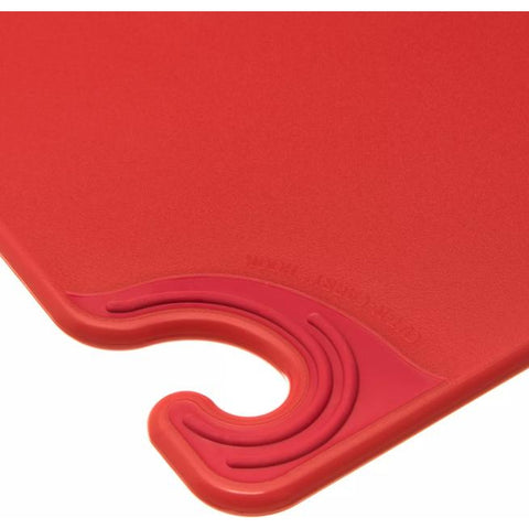 San Jamar CBG152012RD Saf-T-Grip Cutting Board 15" x 20" x 1/2" - Red