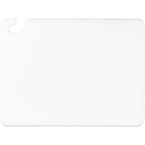 San Jamar CBG152012WH Saf-T-Grip 15" x 20" x 1/2" White Polyethylene Cutting Board