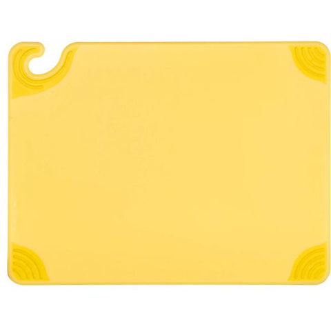 San Jamar CBG152012YL Saf-T-Grip Yellow Cutting Board 15" x 20" x 1/2"