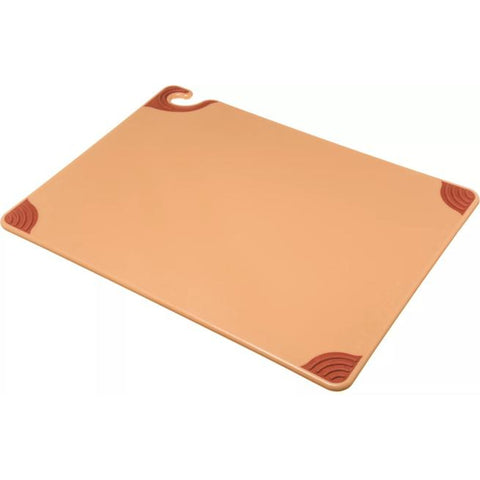 San Jamar CBG182412BR Saf-T-Grip Cutting Board 18" x 24" x 1/2" Brown
