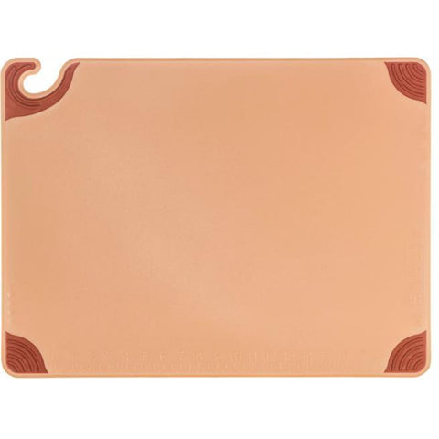 San Jamar CBG182412BR Saf-T-Grip Cutting Board 18" x 24" x 1/2" Brown