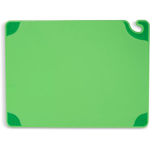 San Jamar CBG182412GN Saf-T-Grip 18" x 24" x 1/2" Green Polyethylene Cutting Board