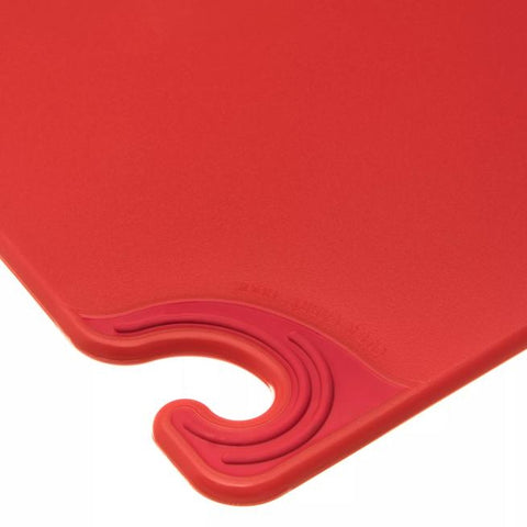 San Jamar CBG182412RD Saf-T-Grip 18" x 24" x 1/2" Red Cutting Board