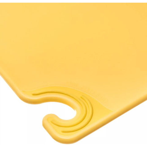 San Jamar CBG182412YL Saf-T-Grip Yellow Cutting Board, 18" x 24" x 1/2"