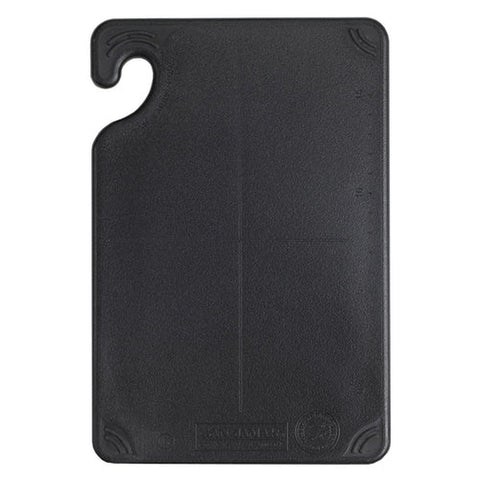 San Jamar CBG6938BK Saf-T-Grip Black Bar Cutting Board, 6 x 9 x 3/8 in