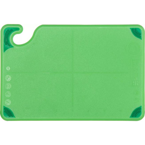San Jamar CBG6938GN Saf-T-Grip 6" x 9" x 3/8" Green Bar Cutting Board