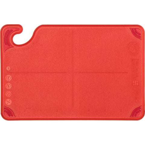 San Jamar CBG6938RD Saf-T-Grip Red Bar Cutting Board 9" x 6" x 3/8"