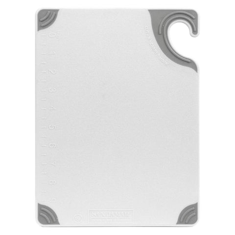 San Jamar CBG6938WH Saf-T-Grip 6" x 9" x 3/8" White Bar Cutting Board