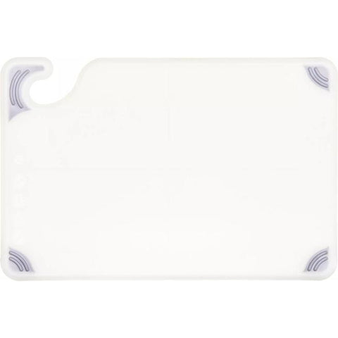 San Jamar CBG6938WH Saf-T-Grip 6" x 9" x 3/8" White Bar Cutting Board