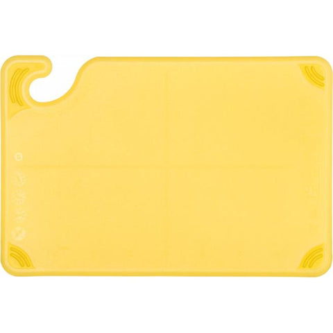 San Jamar CBG6938YL Saf-T-Grip 6" x 9" Yellow Bar Cutting Board