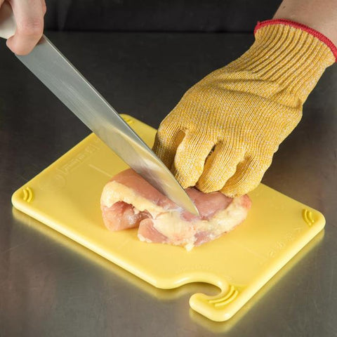 San Jamar CBG6938YL Saf-T-Grip 6" x 9" Yellow Bar Cutting Board