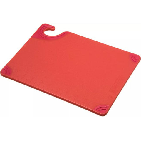San Jamar CBG912RD Saf-T-Grip 9" x 12" Red Cutting Board