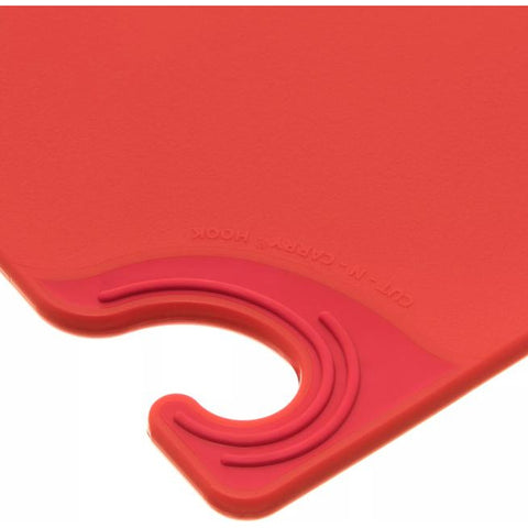 San Jamar CBG912RD Saf-T-Grip 9" x 12" Red Cutting Board