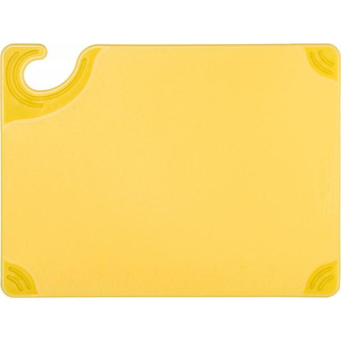 San Jamar CBG912YL Saf-T-Grip X-Pediter Yellow Cutting Board, 9 x 12 x 3/8 in