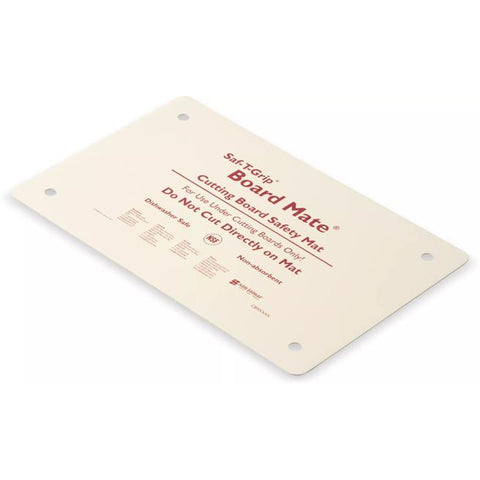 San Jamar CBM1016 Saf-T-Grip Board-Mate Cutting Board Safety Mat 10" x 16" White