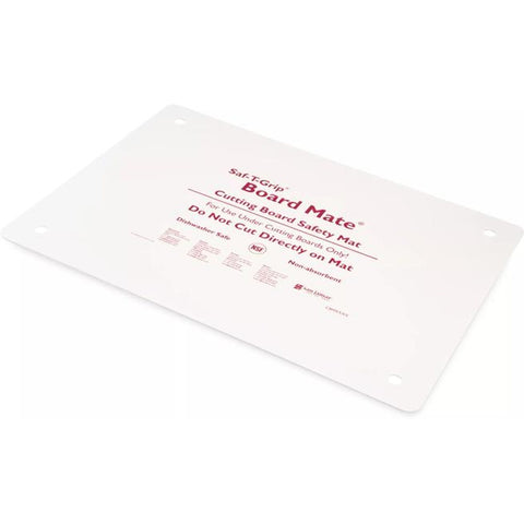 San Jamar CBM1318 Saf-T-Grip Board Mate Cutting Board Safety Mat, 13" x 18" - White