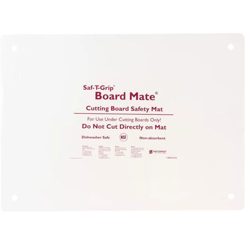 San Jamar CBM1622 Saf-T-Grip Cutting Board Mate 16" x 22" - White