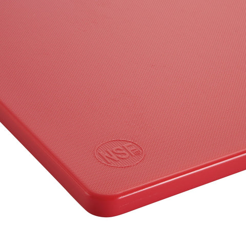 Winco CBRD-1520 HACCP Color-Coded Polyethylene Cutting Board, 15" x 20\" Red