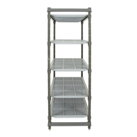 Cambro CBU246084V5580 Camshelving Basics Plus 5-Tier Vented Stationary Shelving Unit, 60"L x 24"W x 84"H